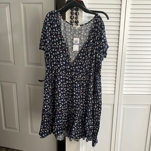 Blue floral dress